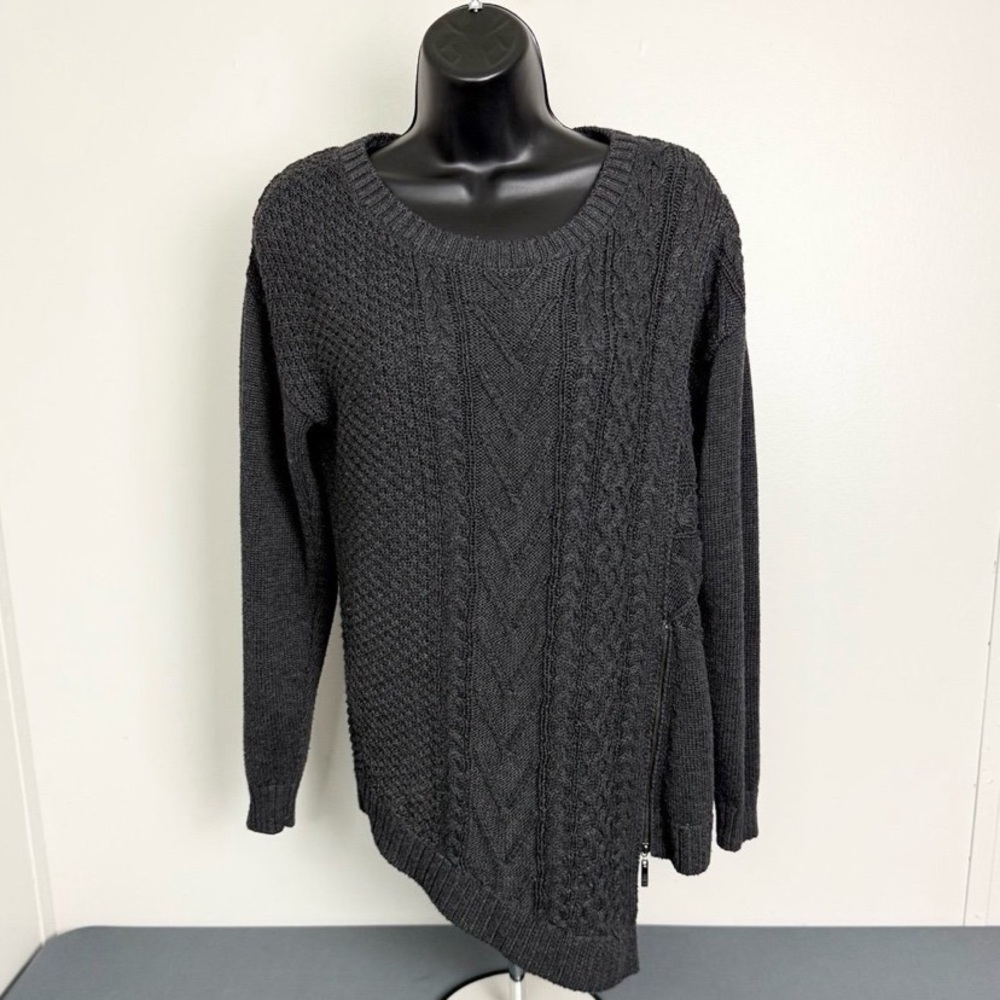 Black Cable Knit Women's Sweater